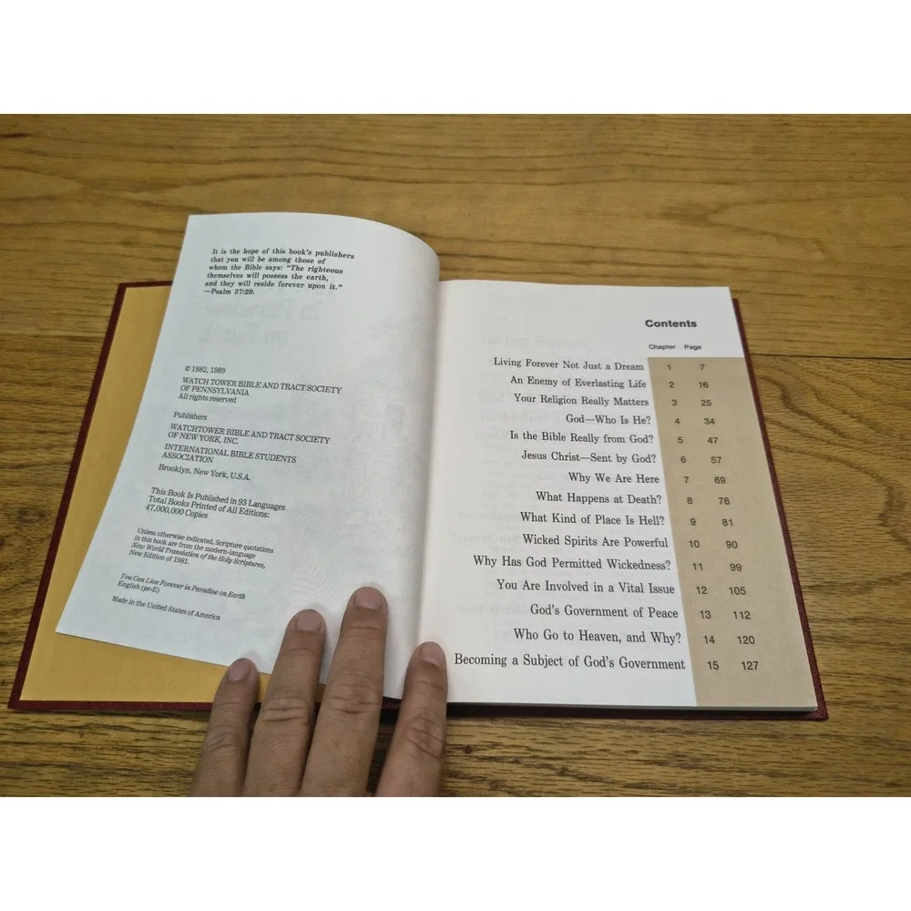 You Can Live Forever in Paradise on Earth Watch Tower Bible and Tract Society